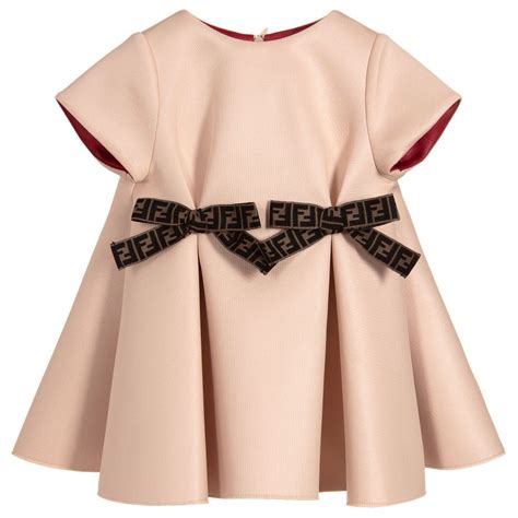 Fendi kids pink dresses